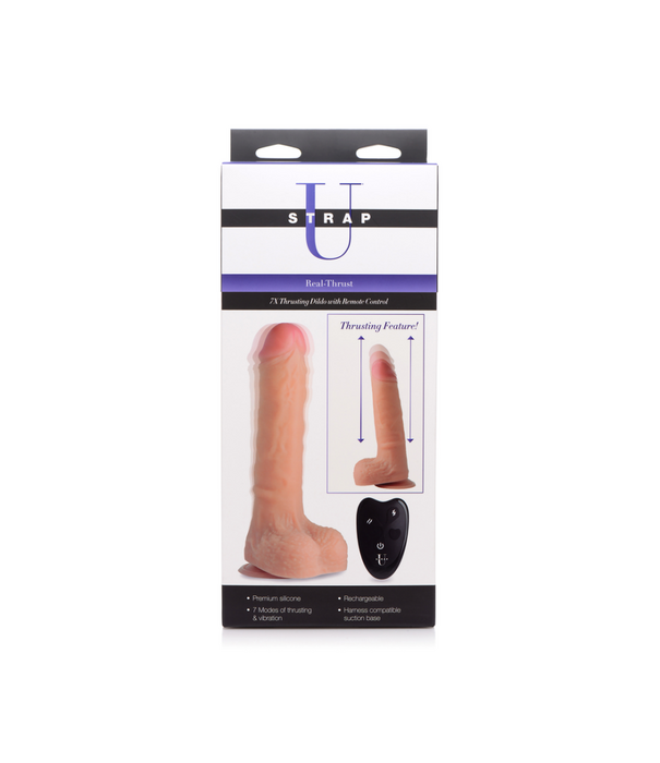 Real Thrust - Thrusting Siliconen Dildo met Afstandsbediening