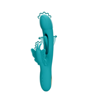 Flapper G-Spot Vlinder Vibrator - Pauwblauw