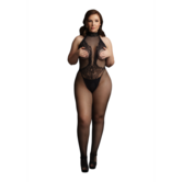 Visnet en Kanten Bodystocking - Plus Size