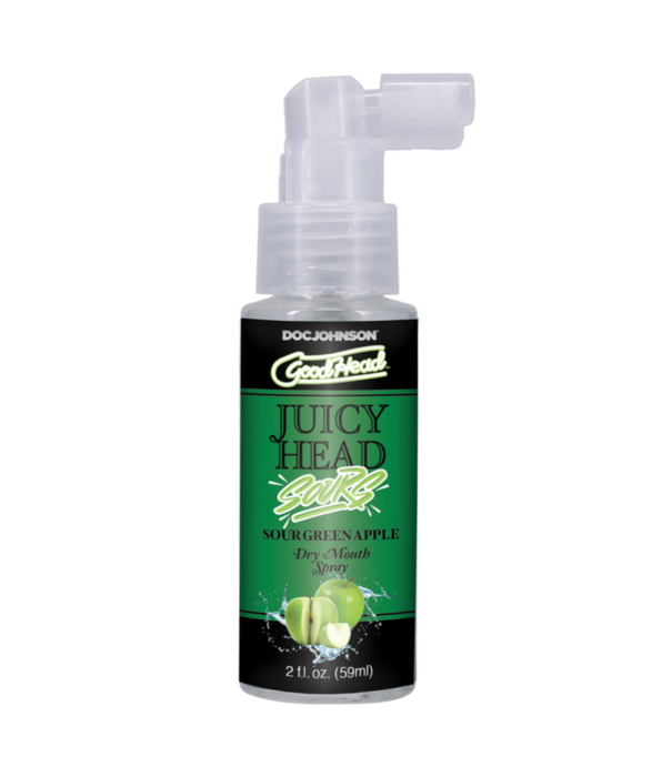 Doc Johnson Juicy Head - Dry Mouth Spray - Sour Green Apple - 2 fl oz / 60 ml