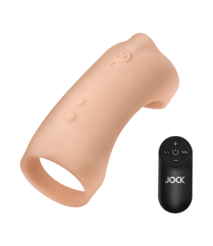 Vibrerende Siliconen Penis Sleeve - Licht