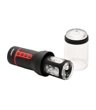 Auto Spin - Draaien en Duwen Masturbator - Transparant/Zwart