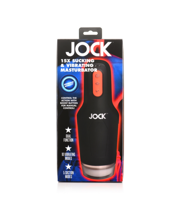 Curve Toys Zuig- en Vibrerende Masturbator - 15X - Zwart