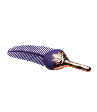 De Tickler - Vibrerende Silicone Veer Tickler - Paars/Goud