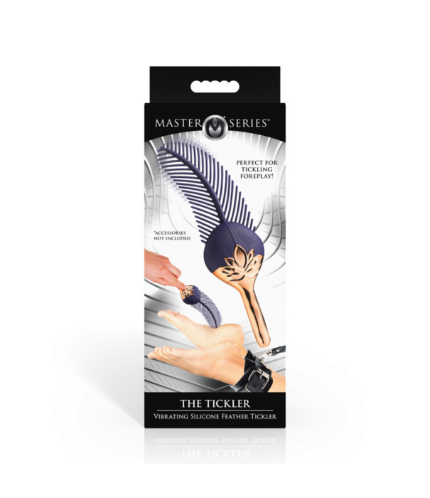 De Tickler - Vibrerende Silicone Veer Tickler - Paars/Goud