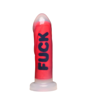 FUCK - Siliconen Dildo - Rood