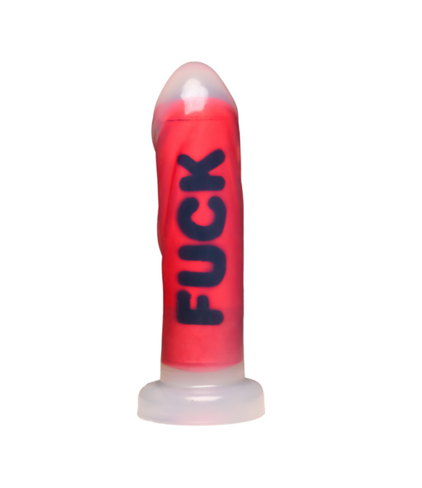 FUCK - Siliconen Dildo - Rood