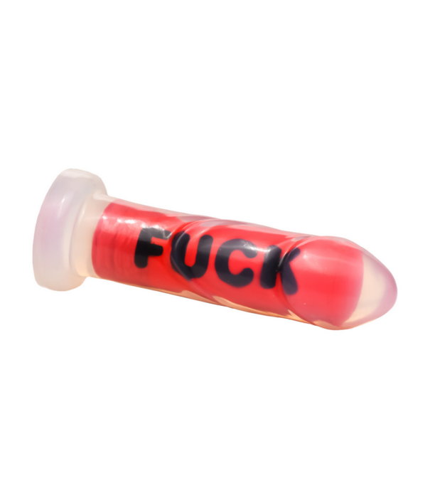 FUCK - Siliconen Dildo - Rood