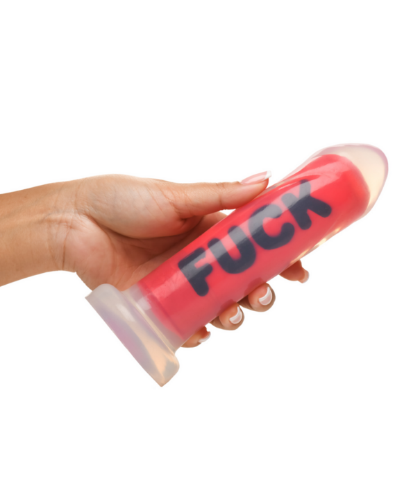 FUCK - Siliconen Dildo - Rood