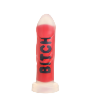 BITCH - Siliconen Dildo - Rood
