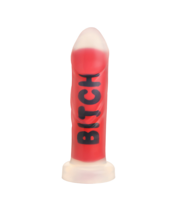BITCH - Siliconen Dildo - Rood