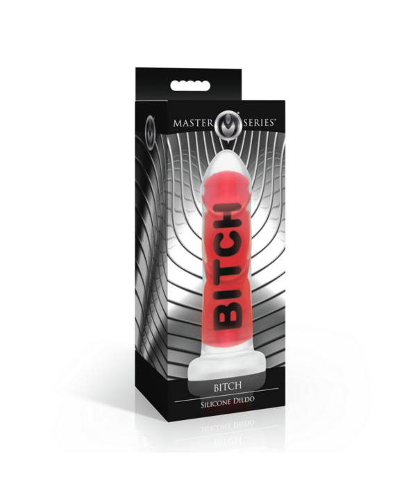 BITCH - Siliconen Dildo - Rood