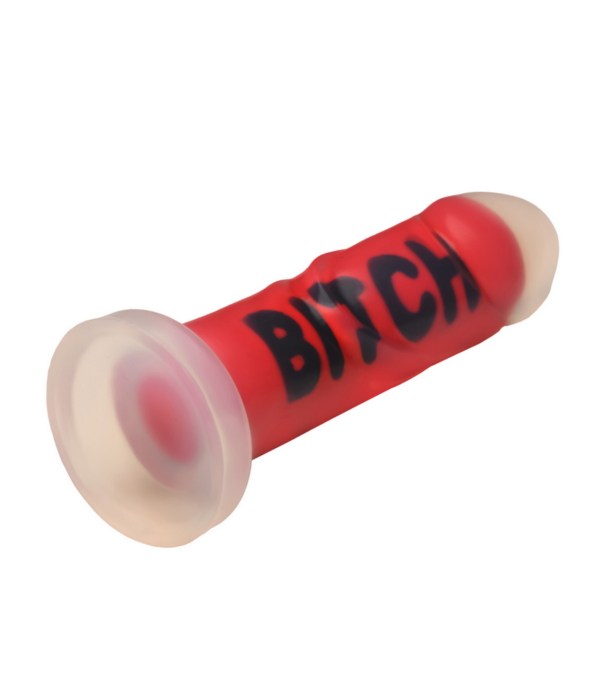 BITCH - Siliconen Dildo - Rood