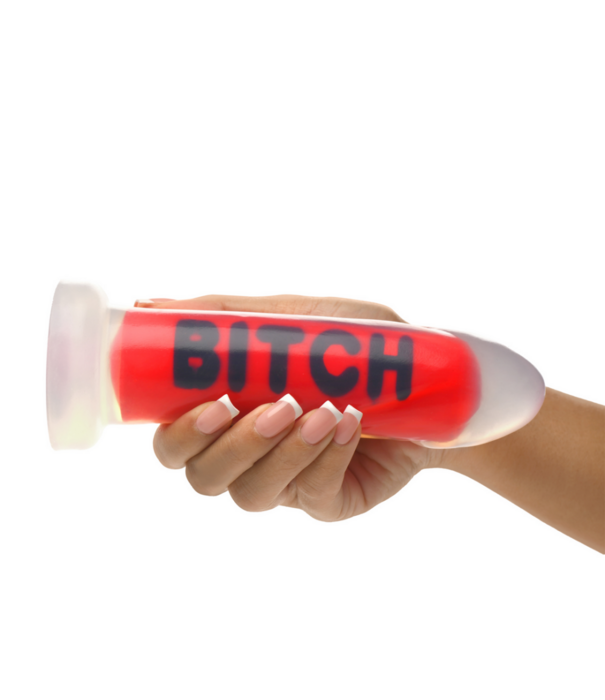 BITCH - Siliconen Dildo - Rood