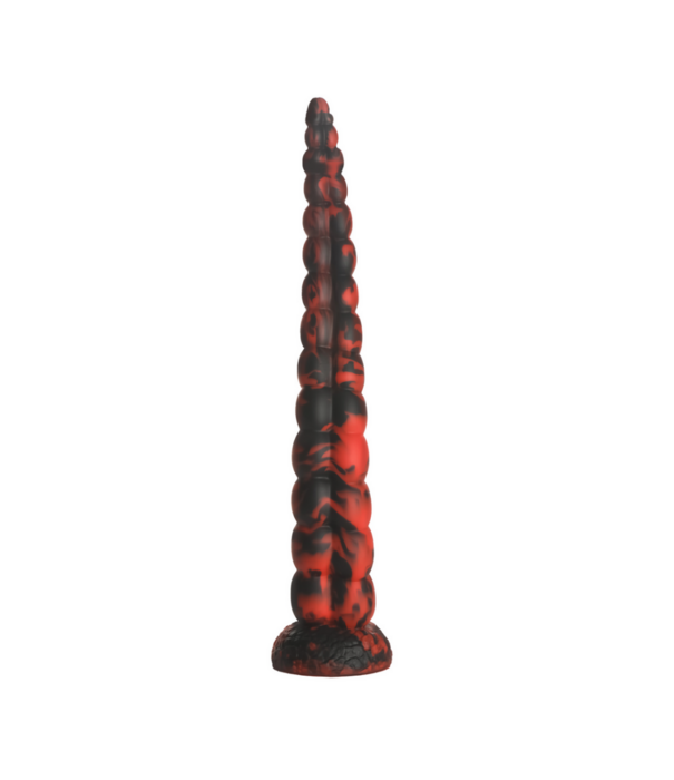 Stinger - Siliconen Dildo - Rood/Zwart