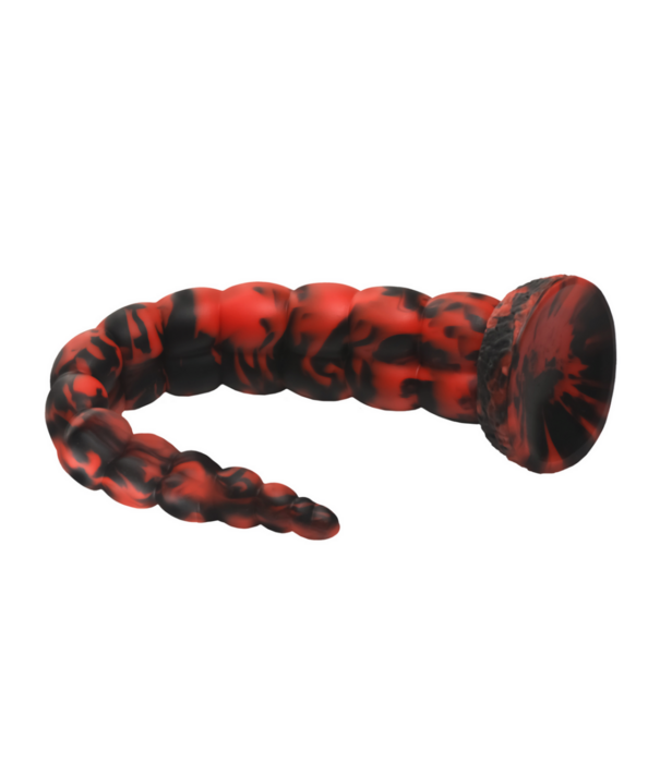 Stinger - Siliconen Dildo - Rood/Zwart