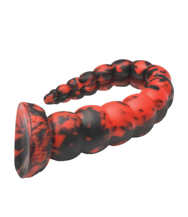 Stinger - Siliconen Dildo - Rood/Zwart