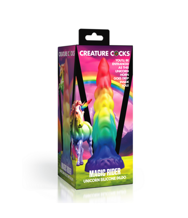 Magic Rider - Eenhoorn Silicone Dildo - Regenboog