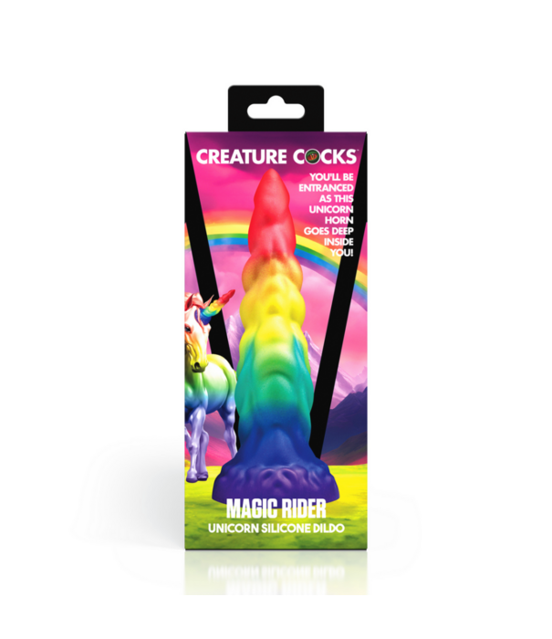 Magic Rider - Eenhoorn Silicone Dildo - Regenboog