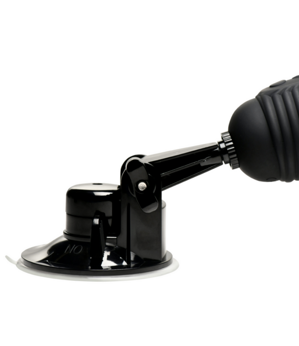 Ultimate Power Pounder - Vibrerende en Duwende Siliconen Dildo met Afstandsbediening - Zwart