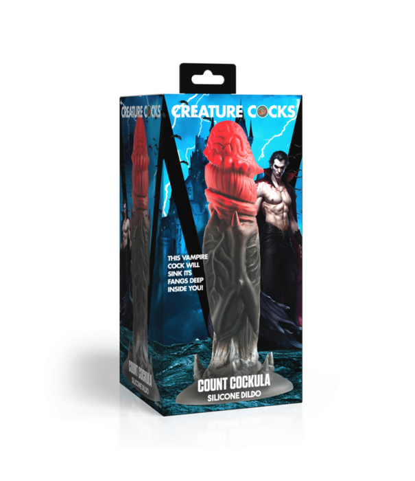 Count Cockula - Siliconen Dildo - Rood/Zwart