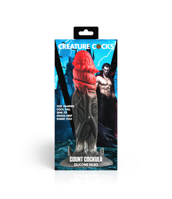 Count Cockula - Siliconen Dildo - Rood/Zwart