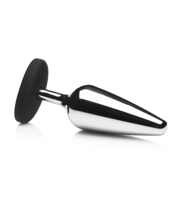 Butt Slut - Metalen en Siliconen Anale Plug - Zilver