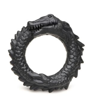 Zwarte Caiman - Silicone Cockring - Zwart