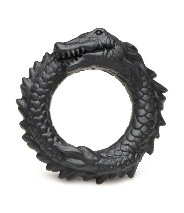Zwarte Caiman - Silicone Cockring - Zwart