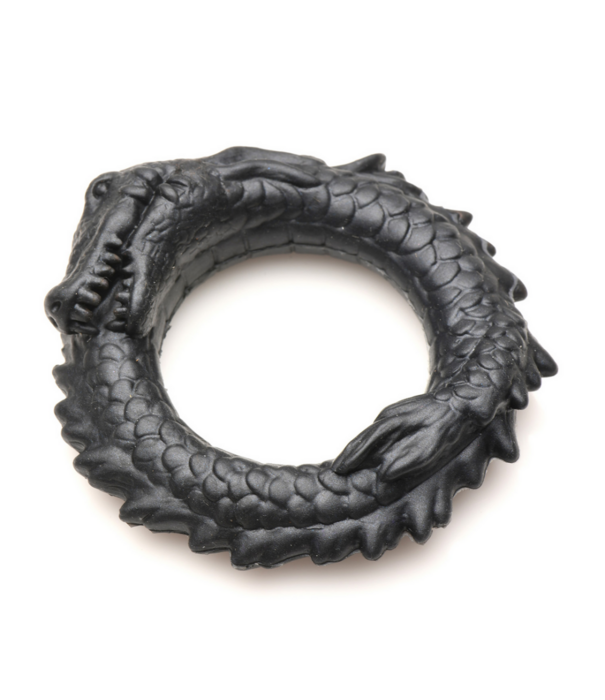 Zwarte Caiman - Silicone Cockring - Zwart