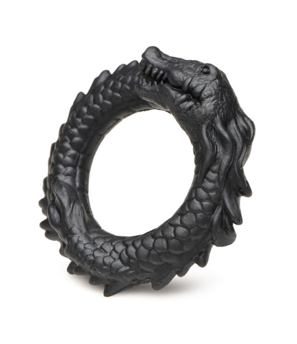 Zwarte Caiman - Silicone Cockring - Zwart