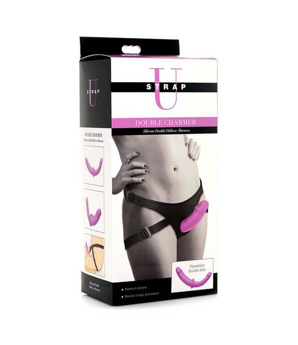 Double Charmer - Silicone Double Dildo met Harness