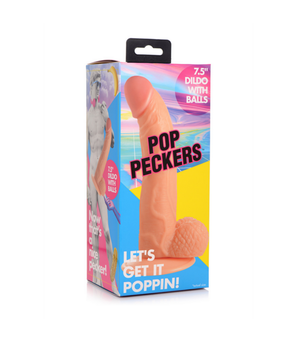 POP - Dildo met Ballen - 7.5 / 19 cm