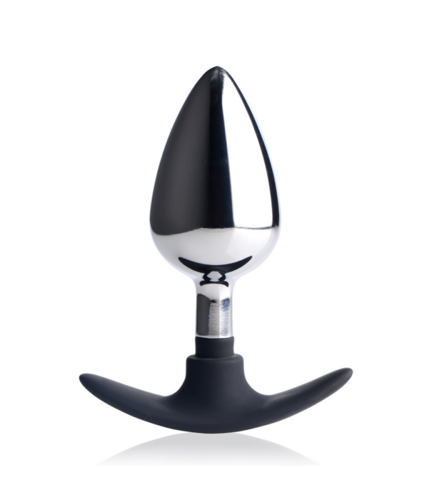 Donkere Indringer - Metaal en Silicone Anale Plug - Groot