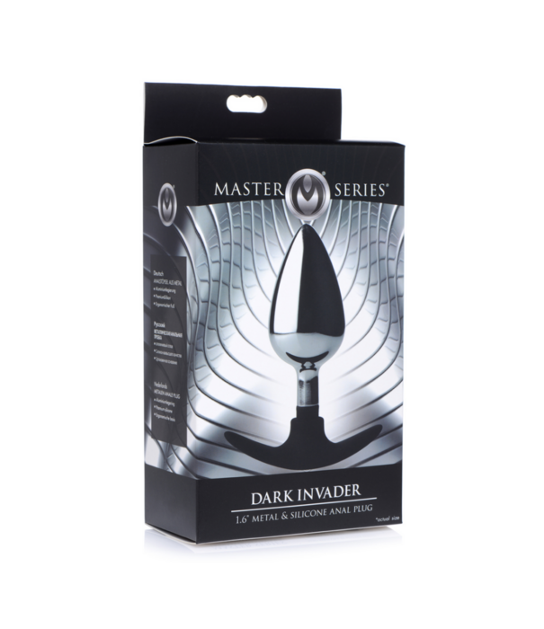Donkere Indringer - Metaal en Silicone Anale Plug - Groot