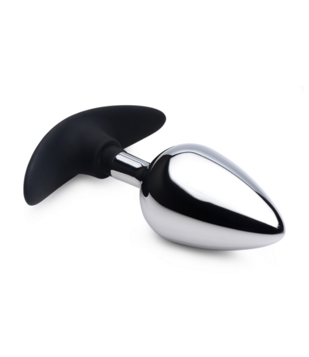 Donkere Indringer - Metaal en Silicone Anale Plug - Groot