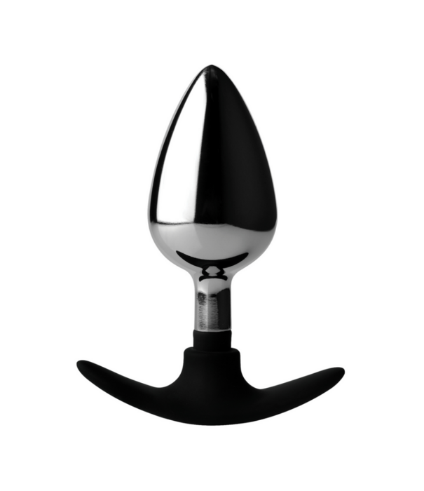 Donkere Indringer - Metaal en Silicone Anale Plug - Groot