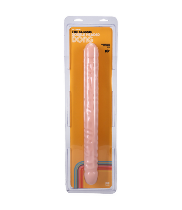 Doc Johnson Geaderde Dubbele Kop - Dildo met Dubbele Einden - 18 / 45 cm