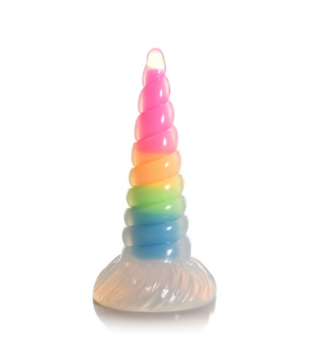 UniGlow - Glow-in-the-Dark Regenboog Siliconen Dildo