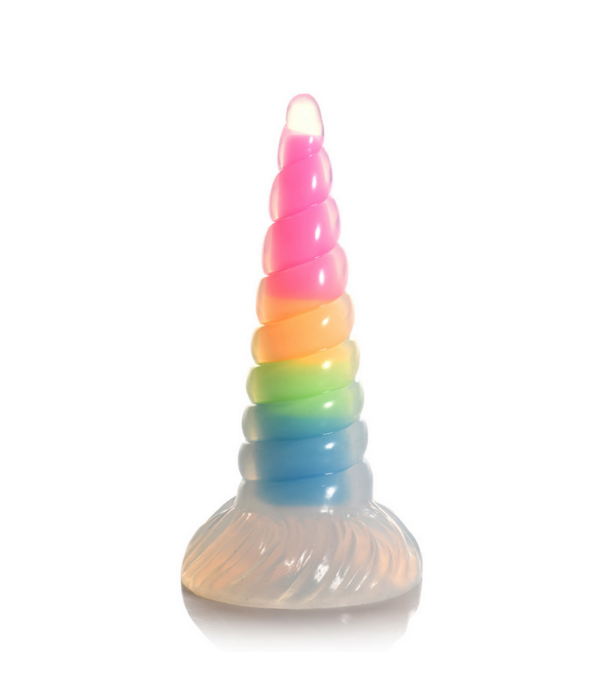 UniGlow - Glow-in-the-Dark Regenboog Siliconen Dildo