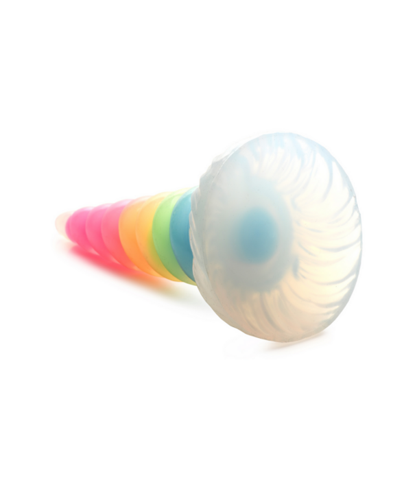 UniGlow - Glow-in-the-Dark Regenboog Siliconen Dildo