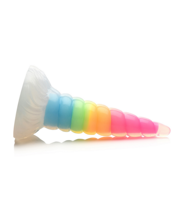 UniGlow - Glow-in-the-Dark Regenboog Siliconen Dildo