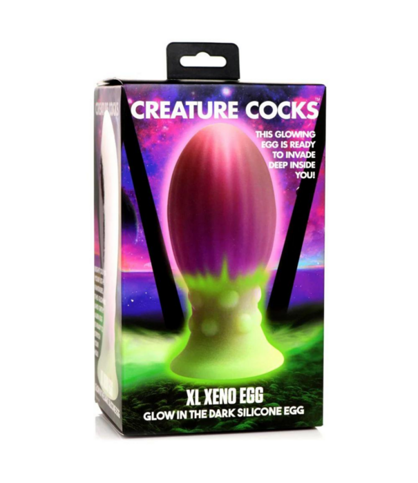 Xeno Egg - Glow in the Dark - Siliconen Ei - XL - Roze