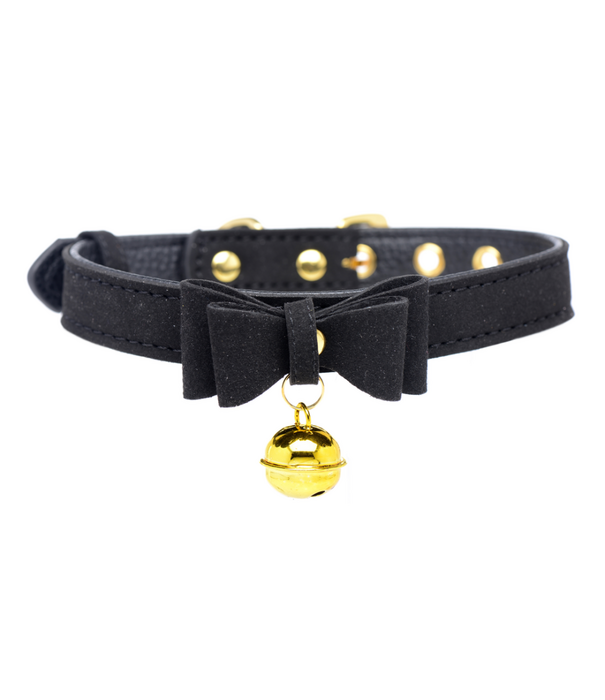 Gouden Kitty - Kat Belhalsband - Zwart/Goud