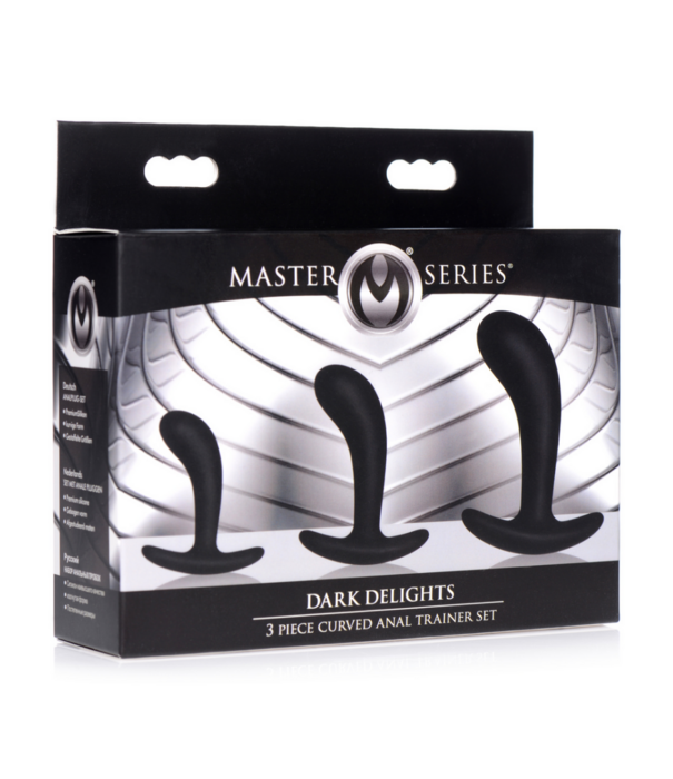 Dark Delights - 3 Delige Gebogen Anale Trainer Set
