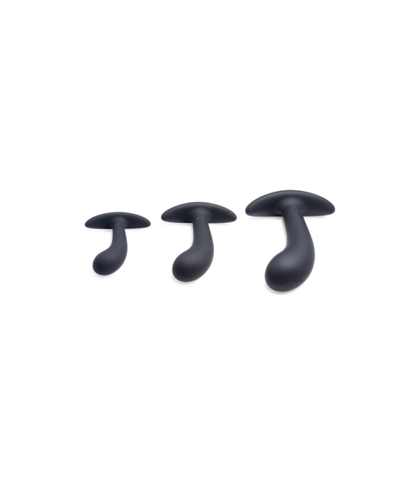 Dark Delights - 3 Delige Gebogen Anale Trainer Set