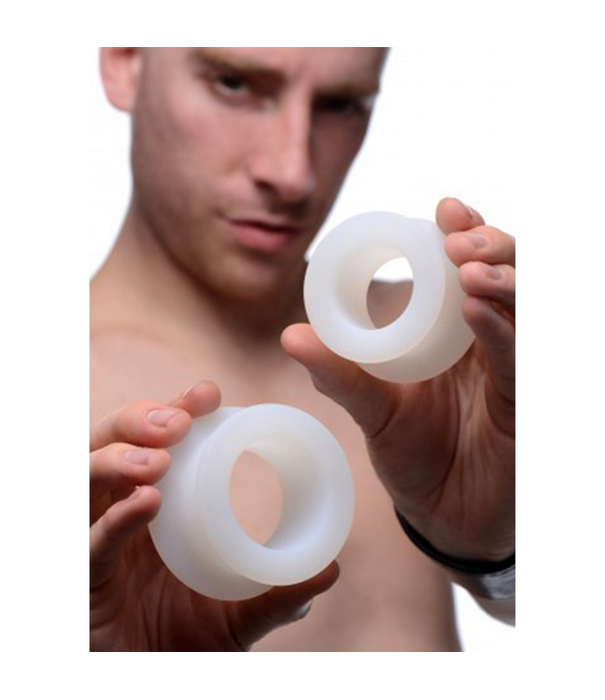 Stretch Master - 2-delige Silicone Anale Ring Set