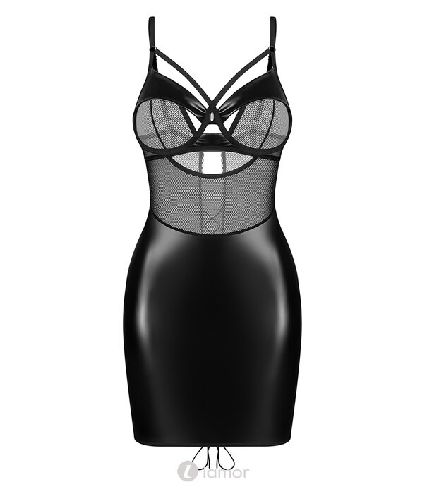 * OBSESSIVE Obsessive Dominna Negligé & String Set in Zwart Wetlook