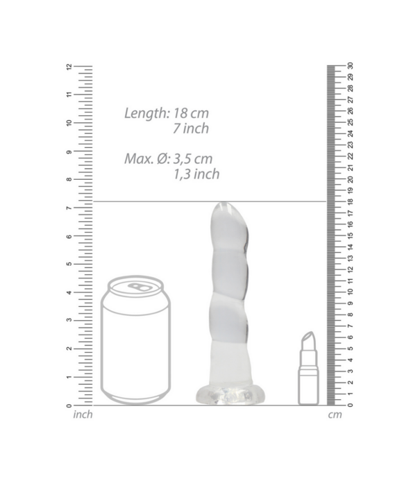 RealRock by Shots Niet-realistische dildo met zuignap - 7 / 17 cm