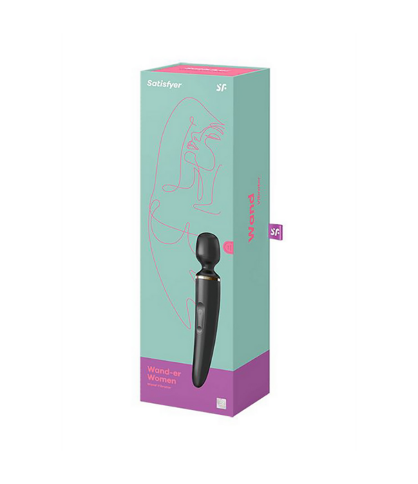 Satisfyer Wand-er Woman - Wand Vibrator - Zwart/Goud